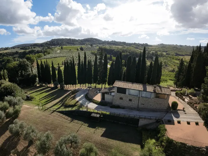Vista panoramica del casale