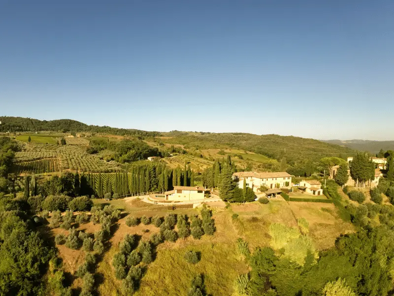 Vista panoramica del casale