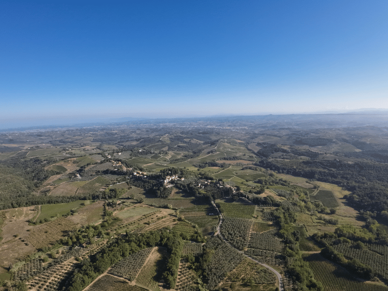 Vista panoramica del casale
